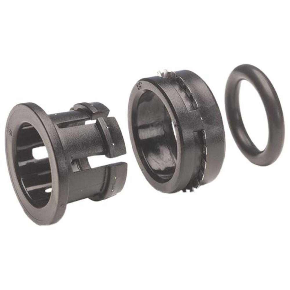 John Guest Plastic Half Cartridge - 12mm Black Single Nitrile O-ring