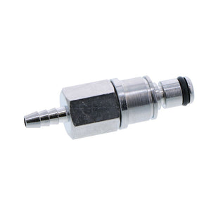 Multi-Mount Non-Valved Hose Barb Coupling Insert - 1/8 ID Barb Chrome