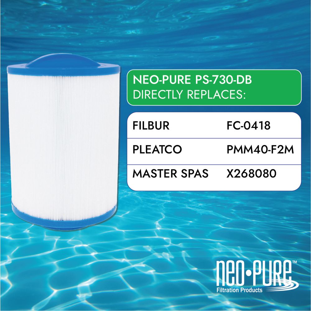 Neo-Pure PS-730-DB Pool and Spa Filter 7" x 7-1/4"