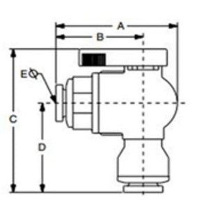 Parker LIQUIfit Elbow Union Ball Valve - 3/8 QC x 3/8 QC