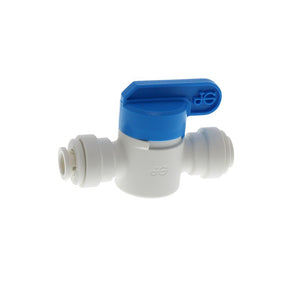 John Guest Shut-Off Valve-Polypro Straight - 1/4 Tube x 1/4 Tube