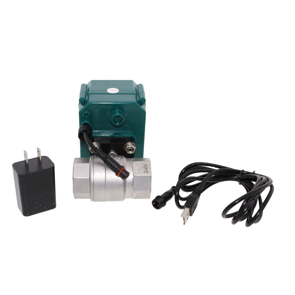 Rusco Smart Leak Kit - 1/2" Smart Ball Valve & Smart Actuator w/ 2 Smart Leak Detectors