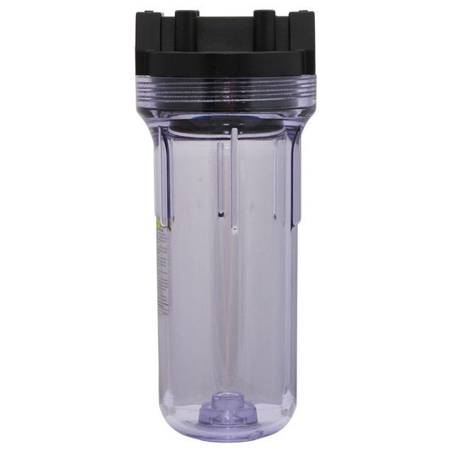 Pentek 150436 10" Standard Water Filter Housing Black/Clear No PR - 3/4" FPT