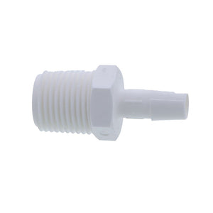 Male Barb Connector Polypropylene - 3/8 ID Barb x 1/2 MNPT