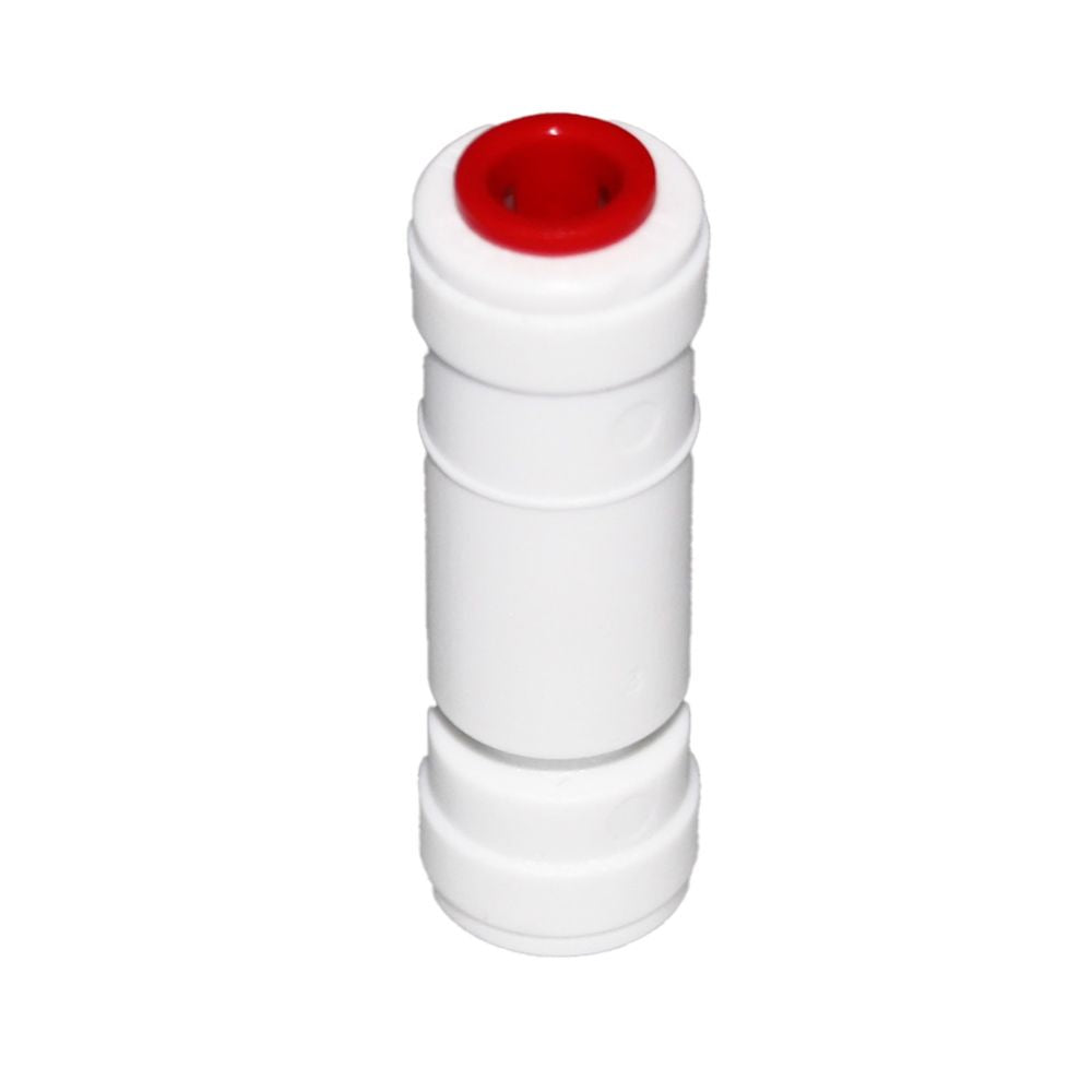 John Guest Check Valve - 1/4" 0.3 psi Crack Pressure Red