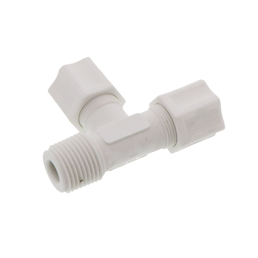 JACO 75-8-8-P-PG Polypropylene Male Run Tee 1/2 OD Tube x 1/2 MPT