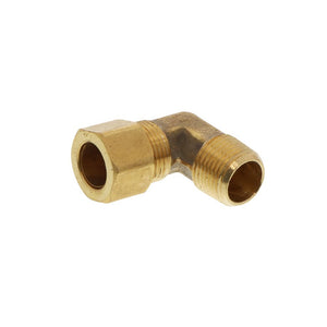Brass Compression Elbow - 3/8 compression x 1/2 MPT