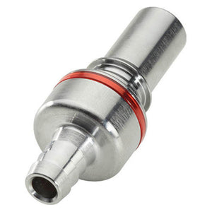LQ6D22006RED Valved In-Line Liquid Cooling Coupling Insert 3/8 ID Barb Warm Red