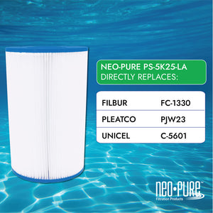Neo-Pure PS-5K25-LA Pool and Spa Filter 5-11/16" x 10-3/8"