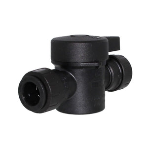 John Guest Two-Way Ball Valve: 1/2 in, Acetal, Straight, Push x Push