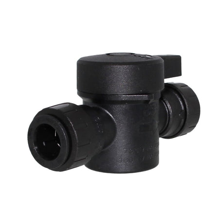John Guest Two-Way Ball Valve: 1/2 in, Acetal, Straight, Push x Push