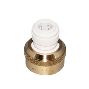 John Guest Brass Female Connector [Garden Hose] - 3/8 x 3/4 - 11.5 NH