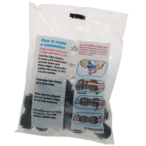 John Guest Superseal Union - 5/16 Superseal x 5/16 - Black