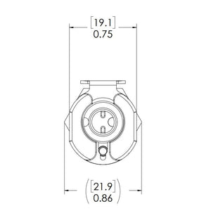 LinkTech 42AB Series Panel Mt. Female, Non-valved, 1/8" HB, ABS