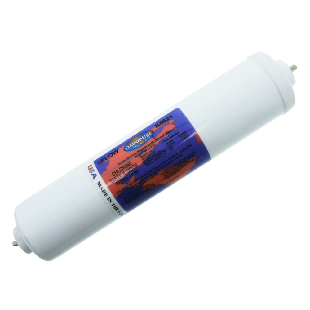Omnipure Inline K5621-JJ 10 mic Carbon Block CTO - 12" x 2.5" Filter - 1/4" Quick Connect,New Products : American Fashion Style Bags On Sale