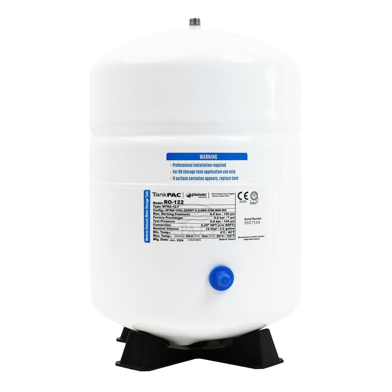 PAE RO-122 Reverse Osmosis Storage Tank Powder Coated Steel 3.2 Gal