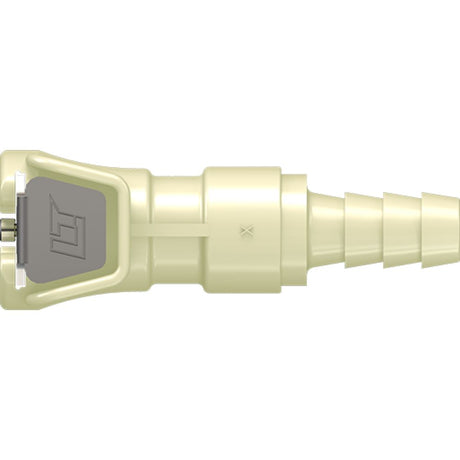 LinkTech 20PP Series Straight Female, Valved, 1/4" HB, Molded Almond Color, Polypropylene, EPDM