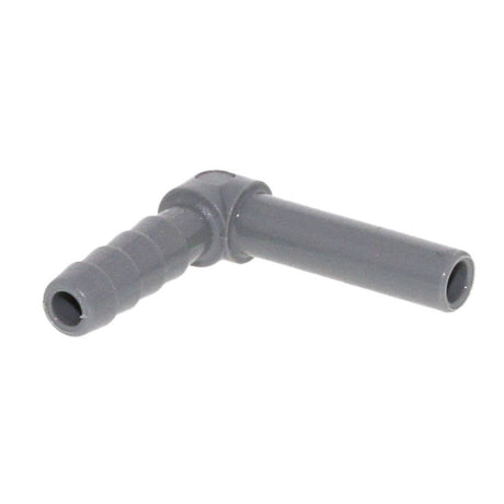 John Guest Stem Elbow Barb Connector  - 1/4 OD Stem x 1/4 ID Barb