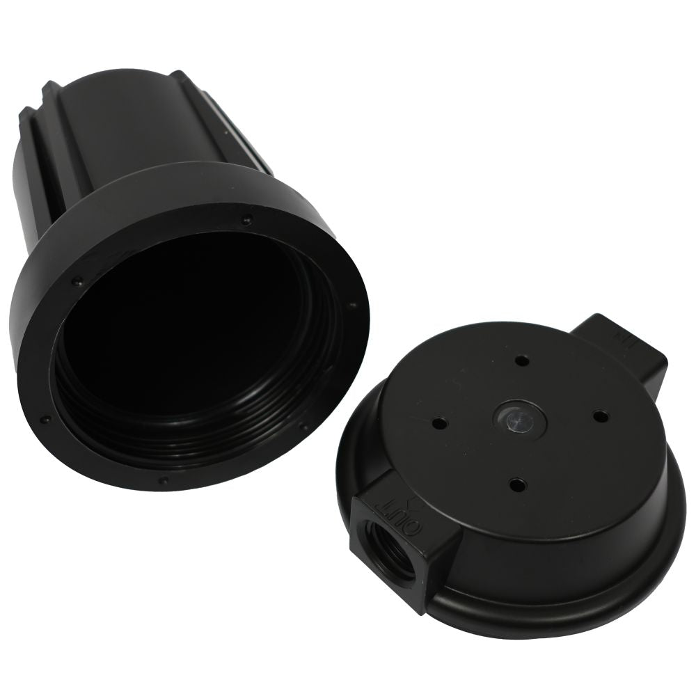 5" Neo-Pure SlimLine Flat Cap Housing Black Cap/Black Sump - 3/8"