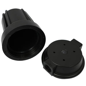 5" Neo-Pure SlimLine Flat Cap Housing Black Cap/Black Sump - 1/2"