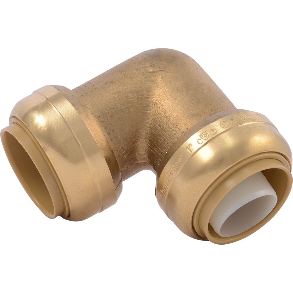 SharkBite® U260LF Lead-Free Brass Push-to-Connect 90-Degree Elbow - 1" x 1"
