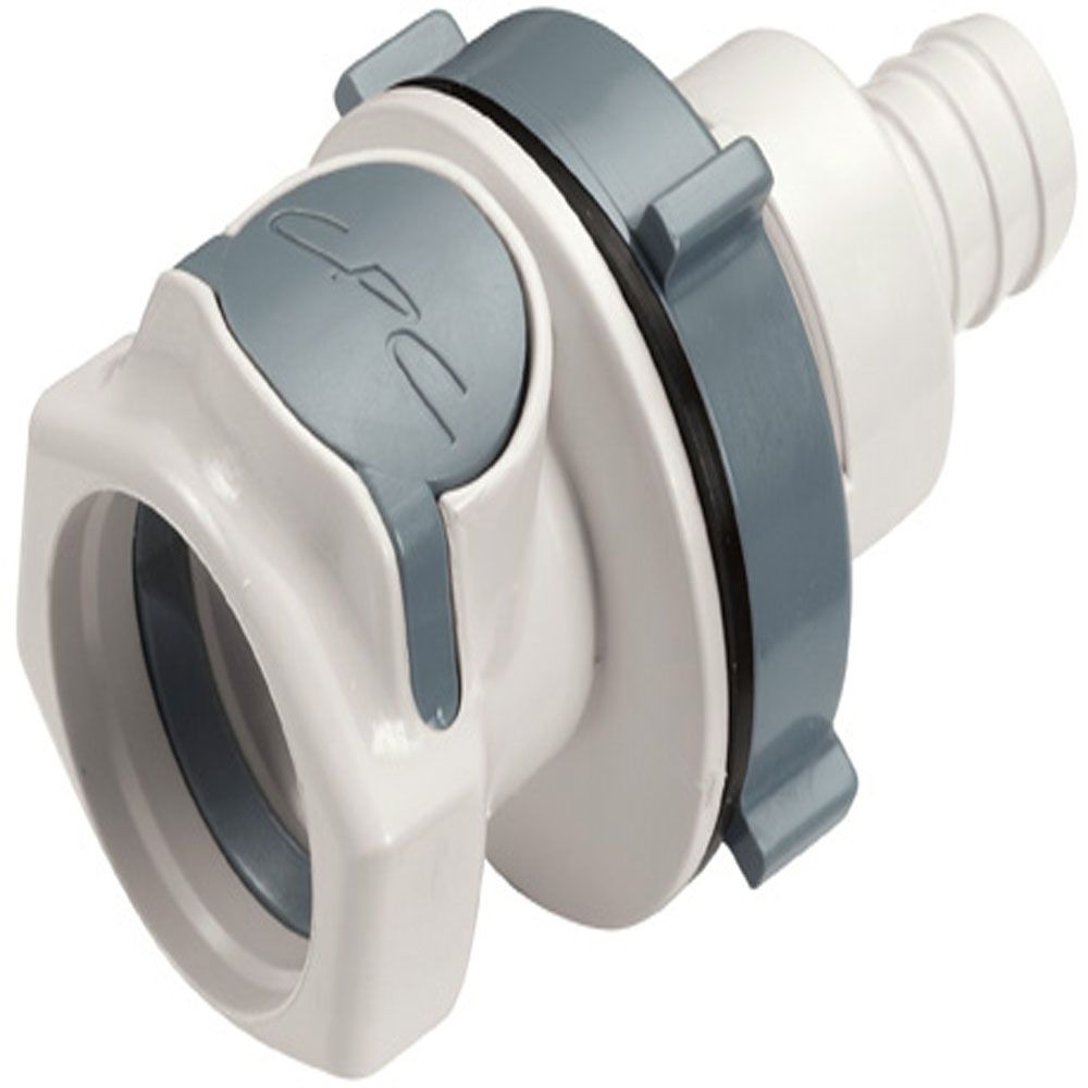 86600 NSF Non-Valved Panel Mount Hose Barb Coupling Body 1/2 ID Barb