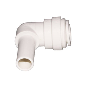 John Guest Stem Elbow Connector Polypro - 1/4 Stem x 1/4