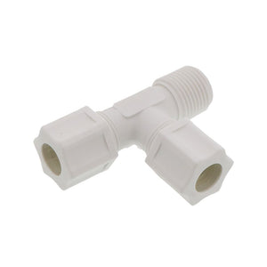 JACO 75-8-8-P-PG Polypropylene Male Run Tee 1/2 OD Tube x 1/2 MPT