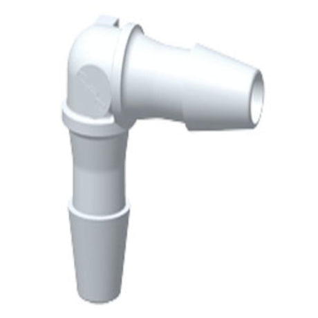HE430 Elbow Fitting White Nylon 1/8 HB X 1/8 HB