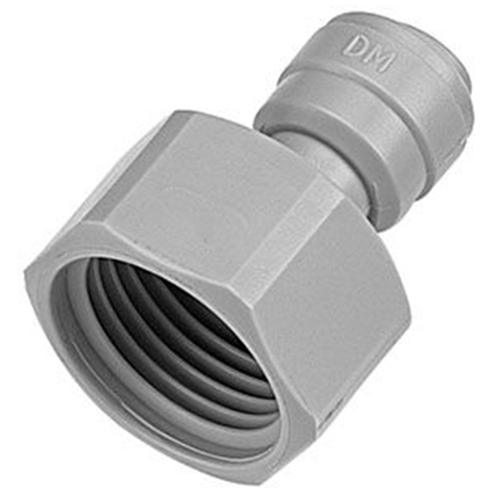 DMfit Female BSPP Connector Cone Type - 3/8" Push-in x 3/8 BSP[P]