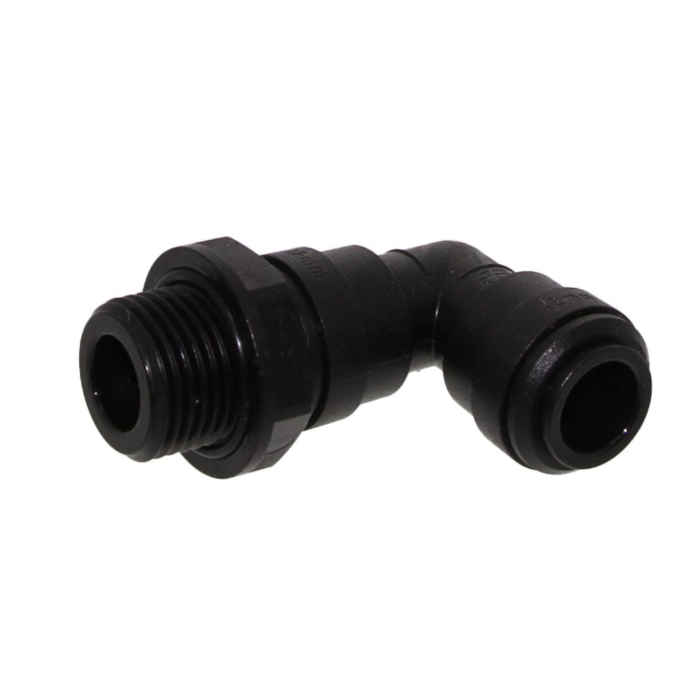 John Guest 6mm x 1/8" [BSPT] Acetal Swivel Male Elbow - Black