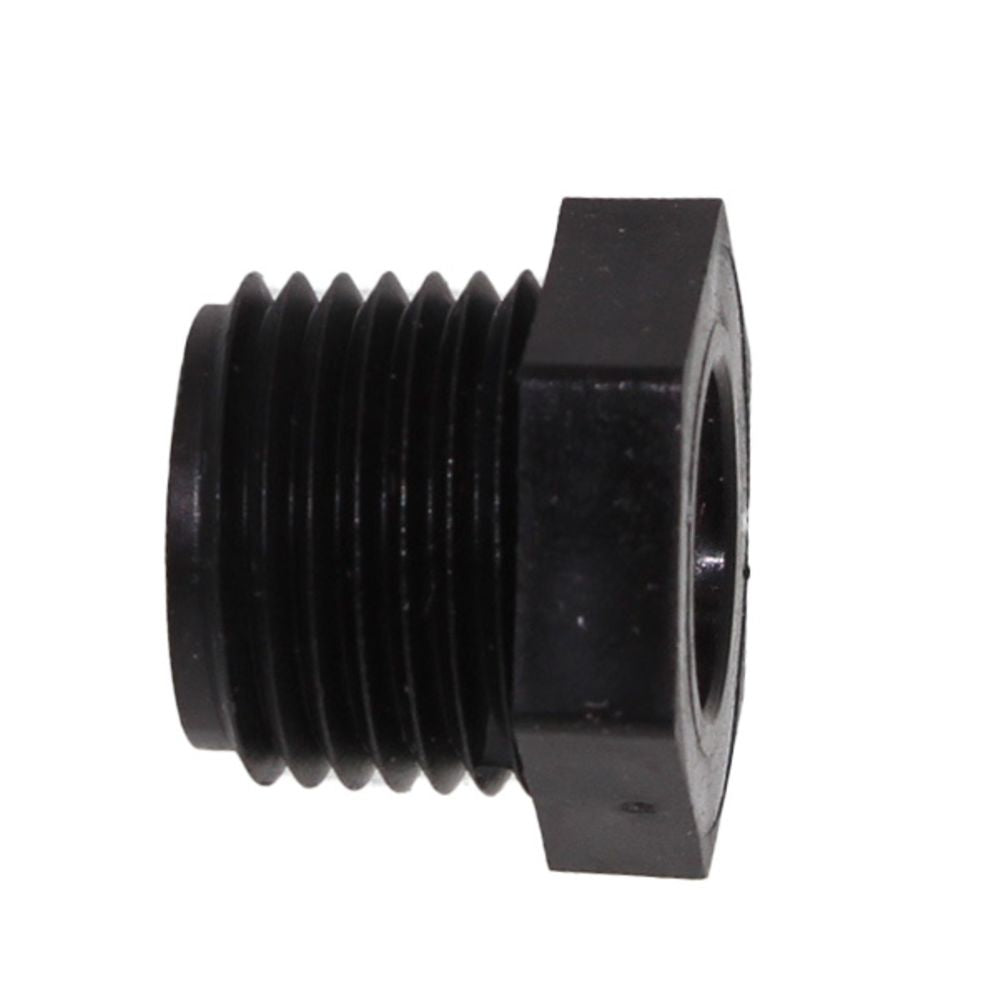 Bushing 1/2" MNPT x 1/8" FNPT - Polypropene Black