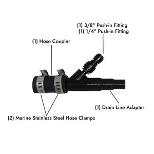 Dishwasher/RO Drain Line Adapter - Universal Fit [ 1/4" and 3/8"]