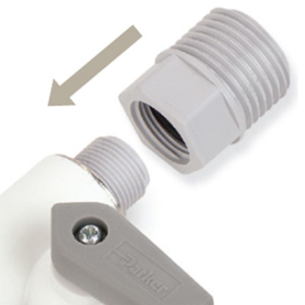 Parker LIQUIfit LFPP6VAS8 Angle Stop Adapter Valve 3/8 x 1/2 x 3/8