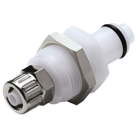 PLCD40004 Valved Panel Mount PTF Coupling Insert 1/4 PTF