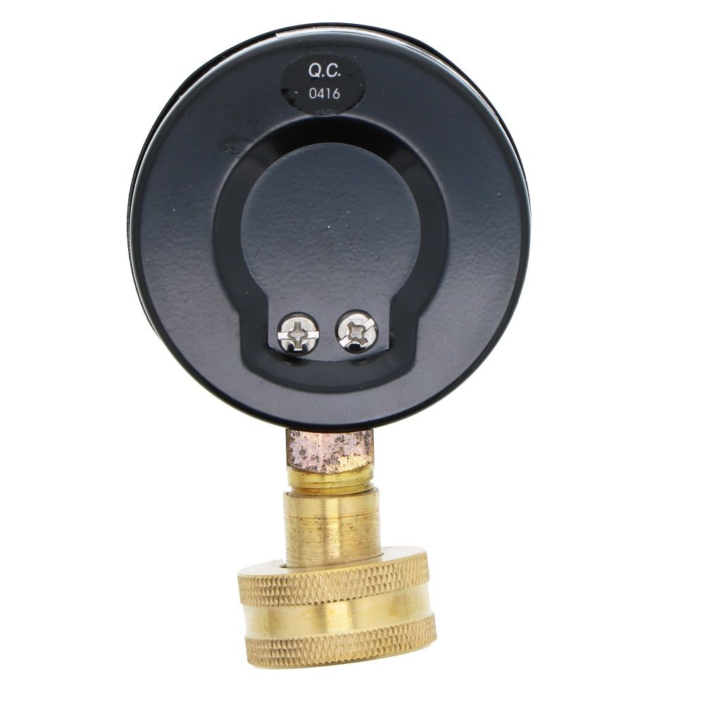 Water Pressure Gauge with Hose Connection 0-300 PSI with Red Max Indicator
