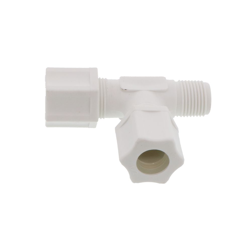 JACO 75-8-6-P-PG Polypropylene Male Run Tee 1/2 OD Tube x 3/8 MPT