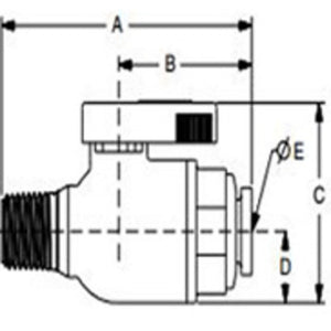 Parker LIQUIfit Valve Male Connector - 3/8 QC x 3/8 MPT