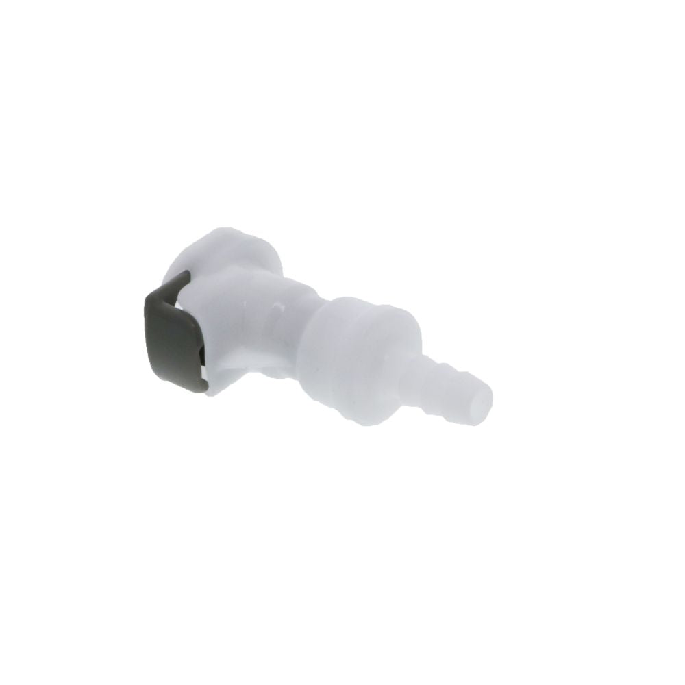 APCD17004SH NSF Valved In-Line Hose Barb Coupling Body with Shroud 1/4 ID Barb
