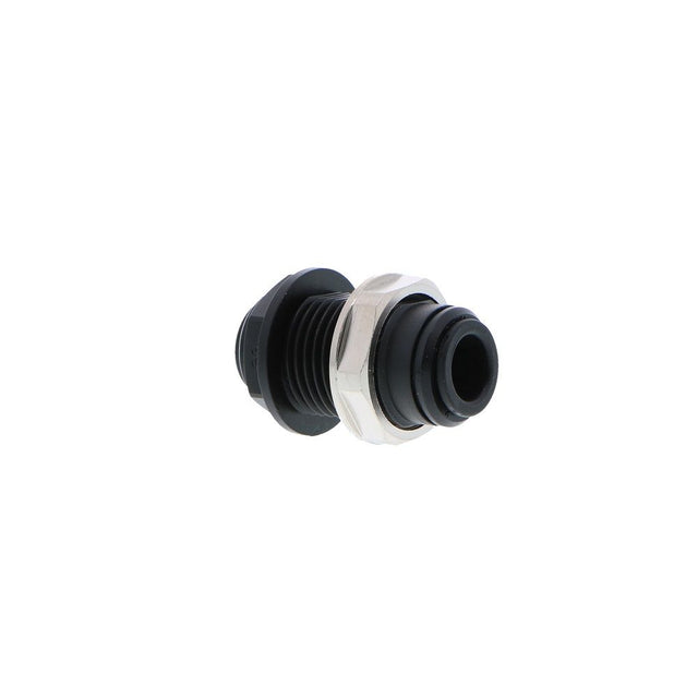 John Guest Bulkhead Connector BLACK ACETAL - 10mm x 10mm