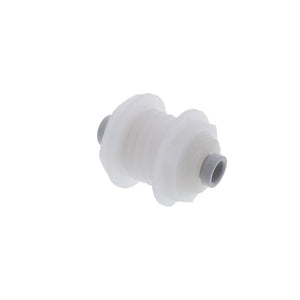 Kynar PVDF Bulkhead Union - 1/4 x 1/4