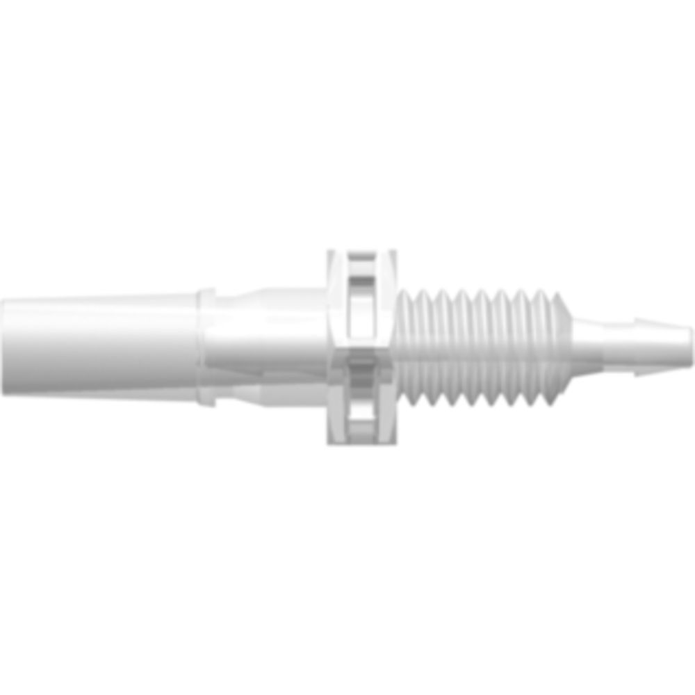 LinkTech Male Luer Panel Mount to 200 Series Barb, 10-32 UNF thread, 1/16" [1.6 mm] ID Tubing