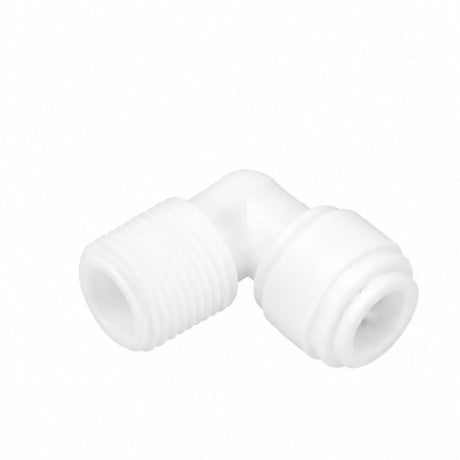 neoFit - Acetal White Male Elbow- 1/4"tube OD x 1/4"NPTF