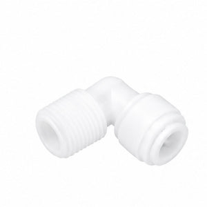 neoFit - Acetal White Male Elbow- 1/4"tube OD x 1/4"NPTF