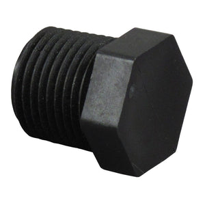 Pipe Plug Hex Head - 1/4" NPT Polypro Black