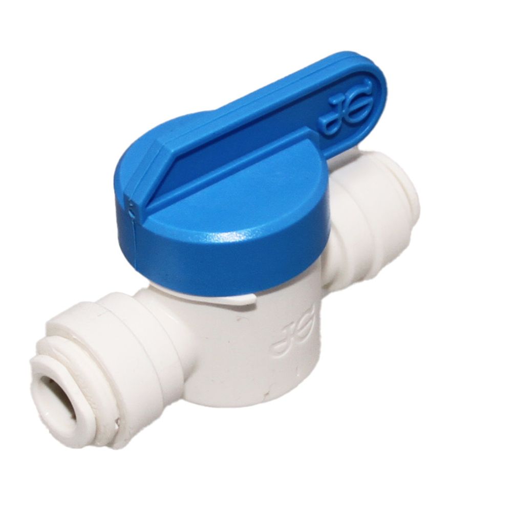 John Guest Shut-Off Valve-Polypro - 8mm Tube x 8mm Tube