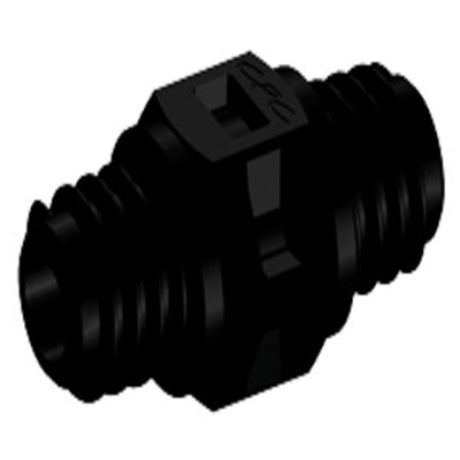 N3231 Nipple Fitting Black Nylon Tapered 10-32 X Tapered 10-32