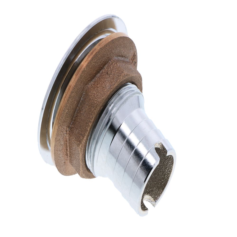 Watts Marine Chrome Plated Barbed Thru-Hull Fitting With Nut - 1-1/4"