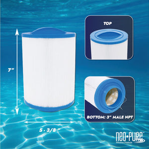 Neo-Pure PS-5F20-BB Pool and Spa Filter 5-3/8" x 7”