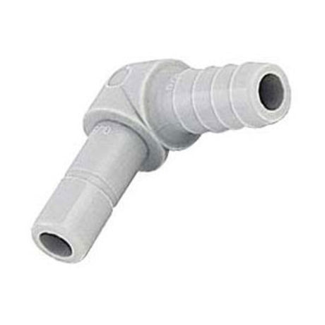 DMfit Stem Elbow Barb Connector  - 3/8 OD Stem x 3/8 ID Barb